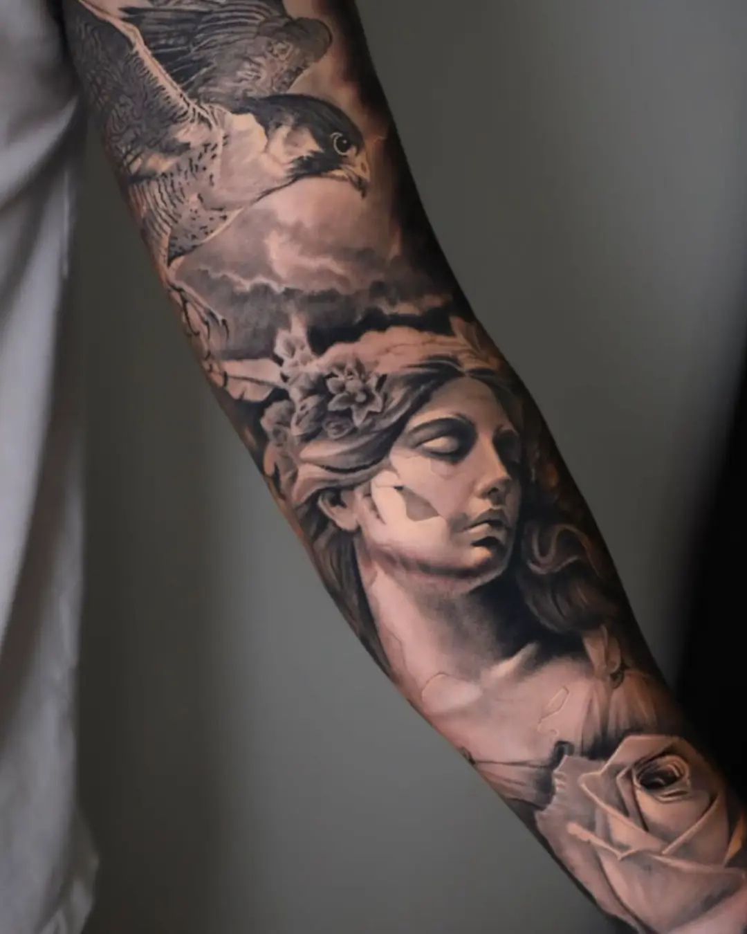 black and grey angel black and grey tattoo angel