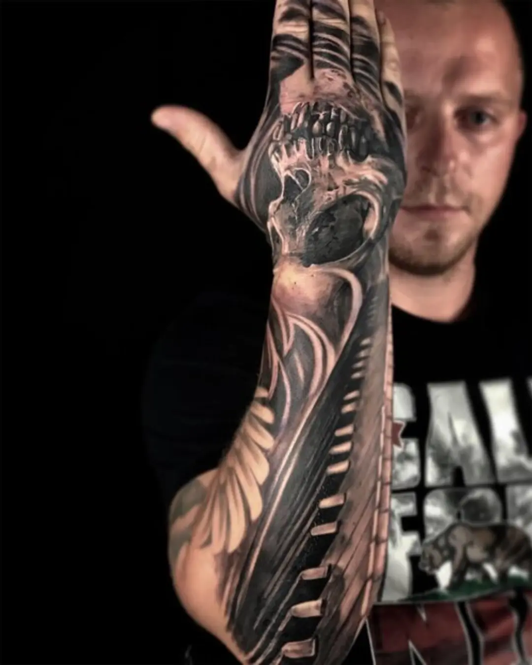 black and grey hand tattoos black and grey hand tattoo