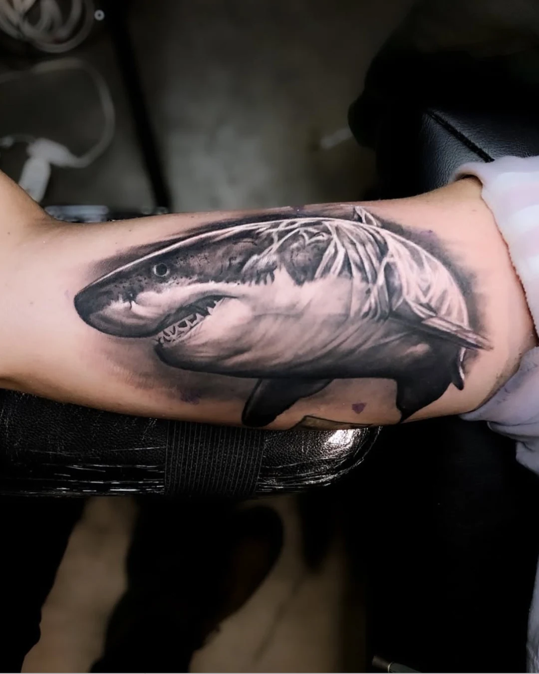 black and grey shark tattoo black and grey shark tattoo