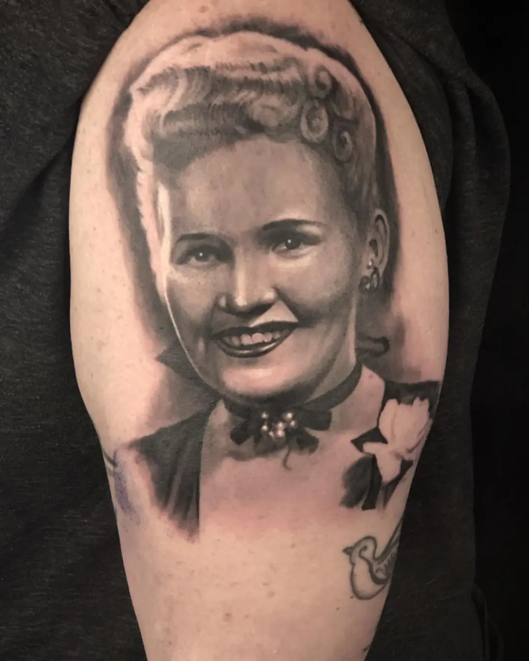 Hyper-realistic face portrait tattoo Chicago Hyper-realistic face portrait tattoo Chicago