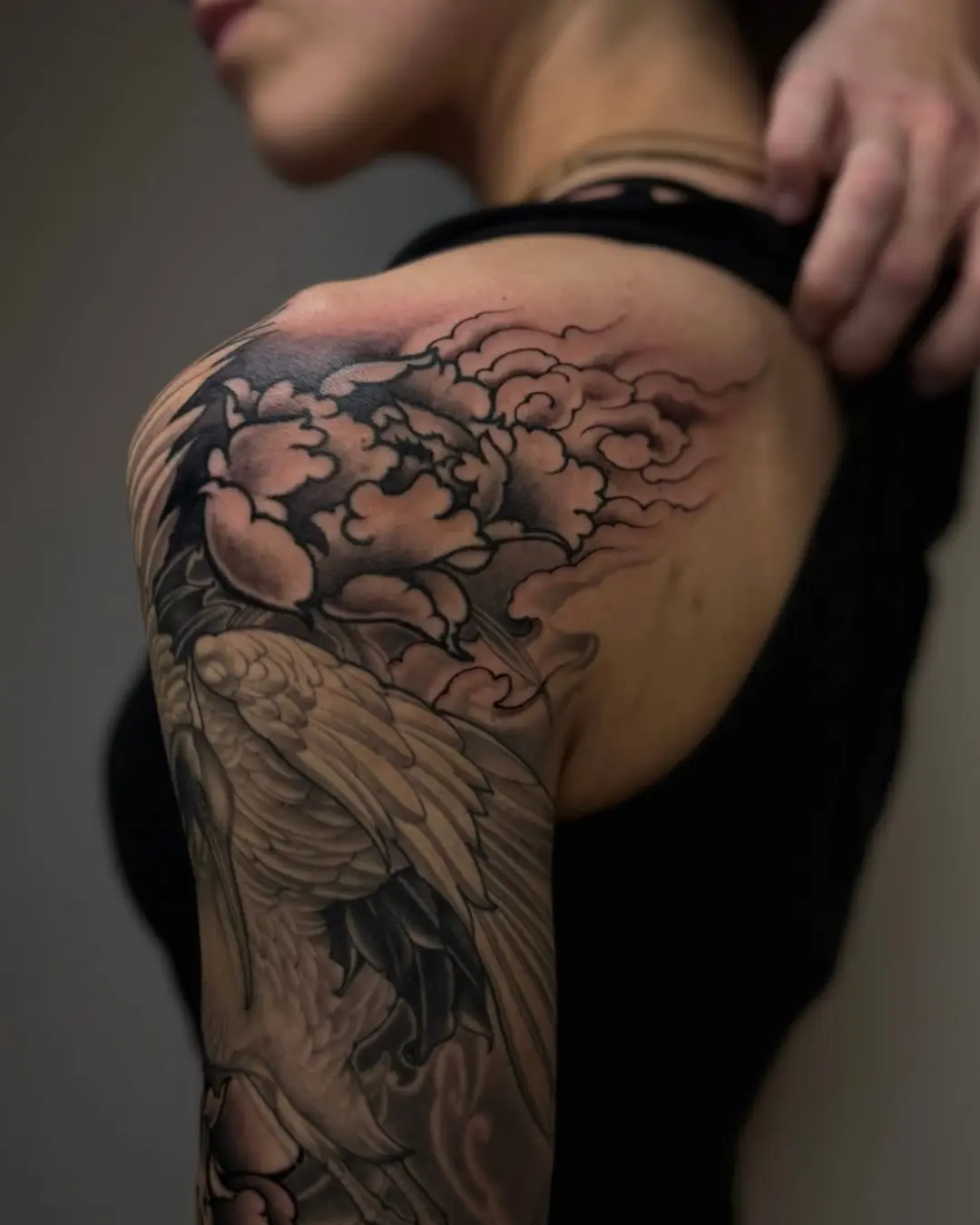 Japanese tattoos Chicago phoenix irezumi design symbolizing rebirth at Black Atlas Studios Japanese tattoos Chicago phoenix irezumi design symbolizing rebirth at Black Atlas Studios