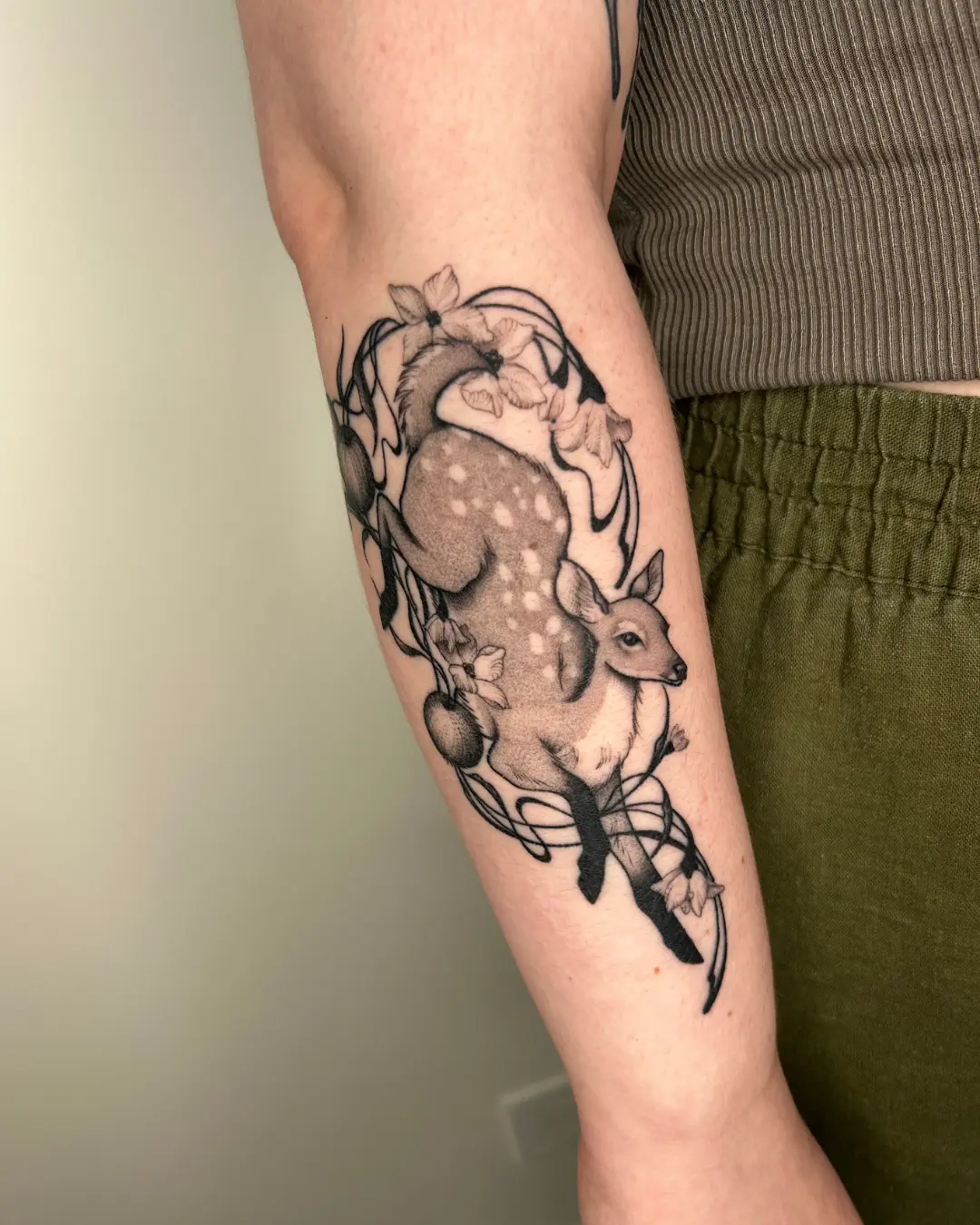 Crystal Thorns tattoo Chicago fine line ornamental tattoo style
