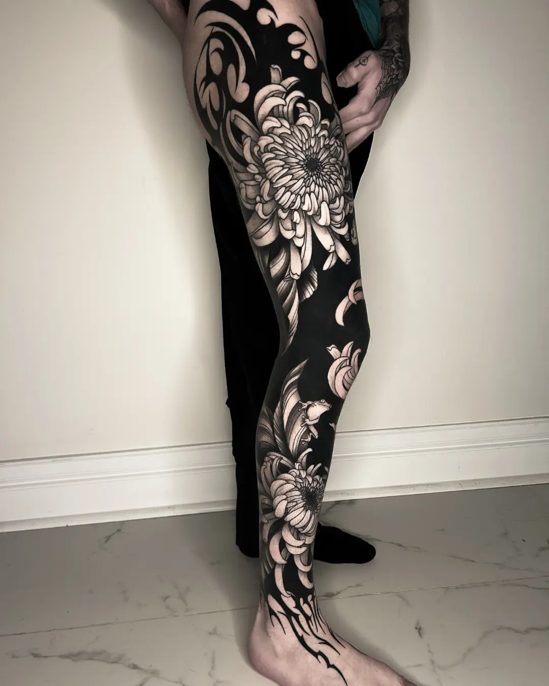 Crystal Thorns tattoo Chicago ornamental tattoo inspired by botanical shapes